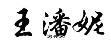 胡問遂王潘妮行書個性簽名怎么寫