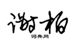 朱錫榮謝柏草書個性簽名怎么寫
