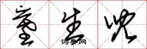 朱錫榮墓生兒草書怎么寫