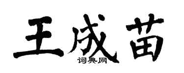 翁闓運王成苗楷書個性簽名怎么寫