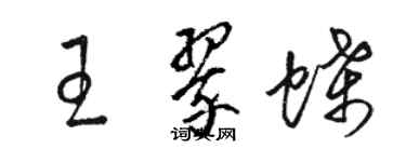 駱恆光王翠蝶草書個性簽名怎么寫