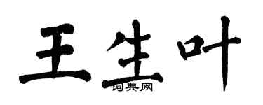 翁闓運王生葉楷書個性簽名怎么寫