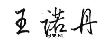 駱恆光王諾丹行書個性簽名怎么寫