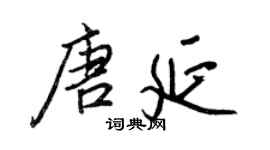 王正良唐延行書個性簽名怎么寫