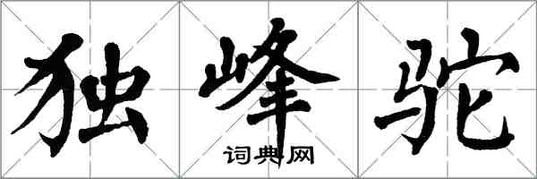 翁闓運獨峰駝楷書怎么寫