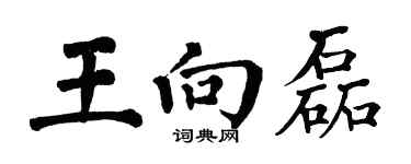 翁闓運王向磊楷書個性簽名怎么寫