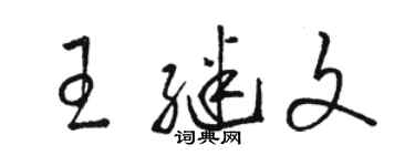 駱恆光王繼文草書個性簽名怎么寫