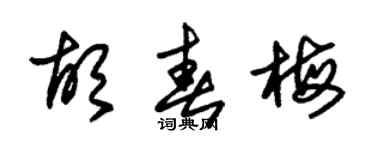 朱錫榮胡春梅草書個性簽名怎么寫