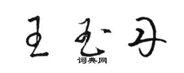 駱恆光王玉丹草書個性簽名怎么寫