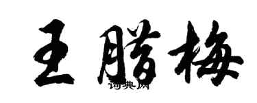 胡問遂王臘梅行書個性簽名怎么寫