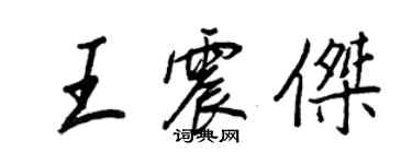 王正良王震傑行書個性簽名怎么寫