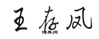 駱恆光王存鳳行書個性簽名怎么寫