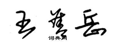 朱錫榮王善岳草書個性簽名怎么寫