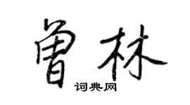 王正良曾林行書個性簽名怎么寫