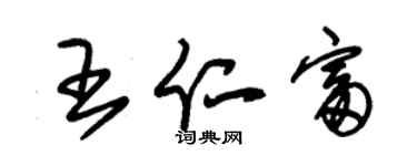 朱錫榮王仁富草書個性簽名怎么寫