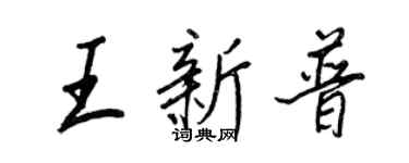 王正良王新普行書個性簽名怎么寫