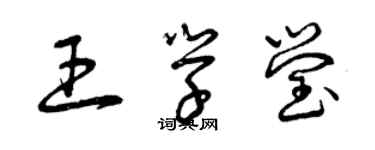 曾慶福王學瑩草書個性簽名怎么寫