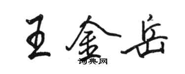 駱恆光王金岳行書個性簽名怎么寫