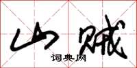 朱錫榮山賊草書怎么寫