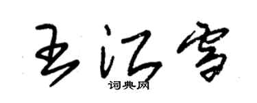 朱錫榮王江雪草書個性簽名怎么寫