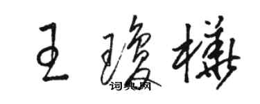 駱恆光王瓊樺草書個性簽名怎么寫