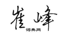駱恆光崔峰行書個性簽名怎么寫