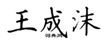 丁謙王成沫楷書個性簽名怎么寫