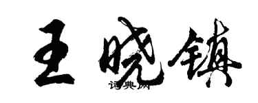 胡問遂王曉鎮行書個性簽名怎么寫