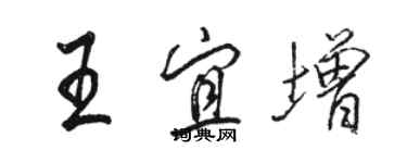 駱恆光王宜增行書個性簽名怎么寫