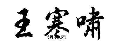 胡問遂王寒嘯行書個性簽名怎么寫