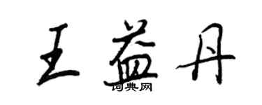 王正良王益丹行書個性簽名怎么寫