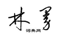 梁錦英林曼草書個性簽名怎么寫