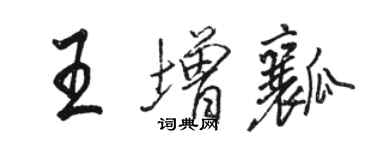 駱恆光王增瓤行書個性簽名怎么寫