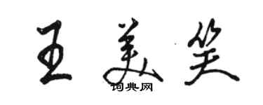 駱恆光王美笑行書個性簽名怎么寫