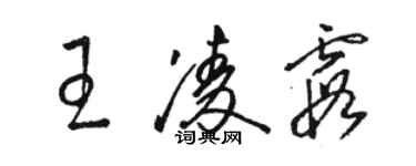 駱恆光王凌霞草書個性簽名怎么寫