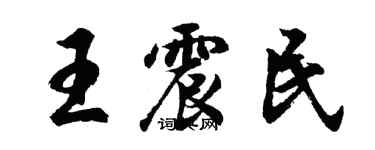 胡問遂王震民行書個性簽名怎么寫