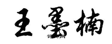 胡問遂王墨楠行書個性簽名怎么寫