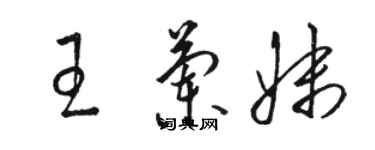 駱恆光王蘭妹草書個性簽名怎么寫