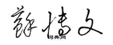 駱恆光蘇博文草書個性簽名怎么寫