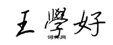 王正良王學好行書個性簽名怎么寫