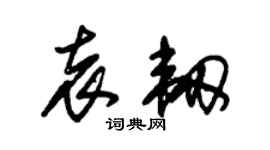 朱錫榮袁韌草書個性簽名怎么寫