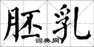 翁闓運胚乳楷書怎么寫