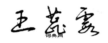 曾慶福王蕊霞草書個性簽名怎么寫