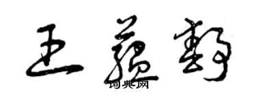 曾慶福王蘊靜草書個性簽名怎么寫