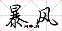 荊霄鵬暴風行書怎么寫