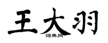 翁闓運王大羽楷書個性簽名怎么寫