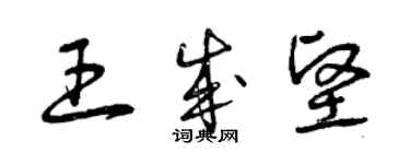 曾慶福王成堅草書個性簽名怎么寫