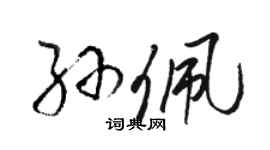 駱恆光孫佩草書個性簽名怎么寫