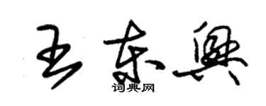 朱錫榮王東興草書個性簽名怎么寫