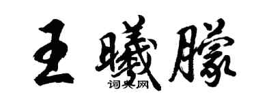 胡問遂王曦朦行書個性簽名怎么寫